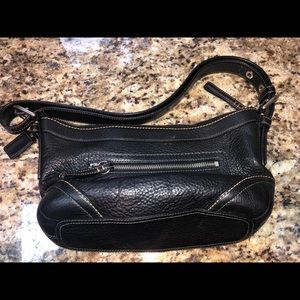 COACH pebble leather black purse
